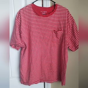Men's Ivy Crew Stripped T-ShirtSize - XLColor - Red and White